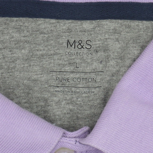 Marks and Spencer Men’s L Purple Polo Shirt