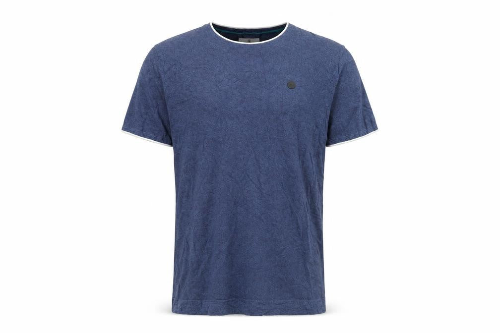 Front view of Springfield Men's Blue XL Cotton Crew Neck T-Shirt