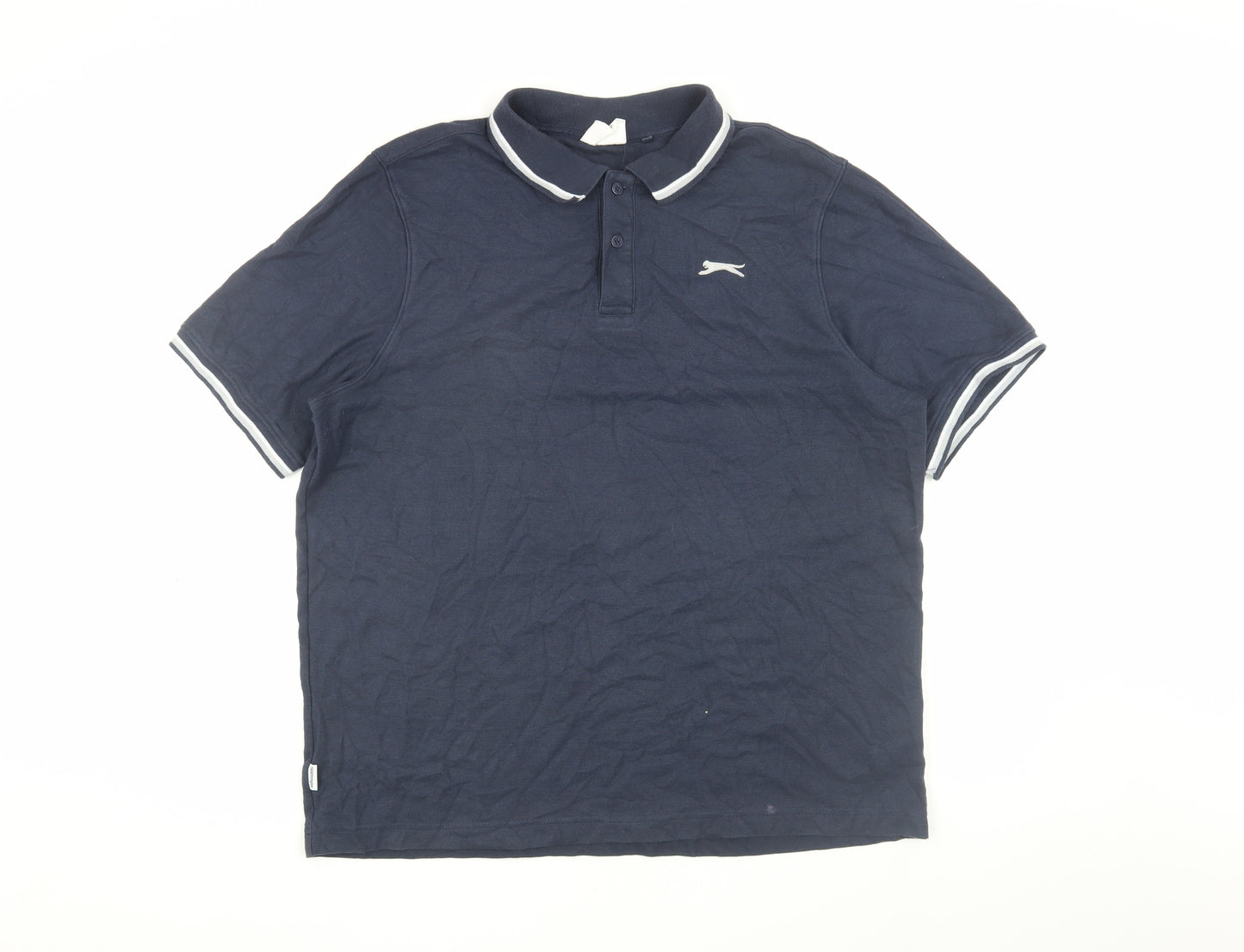 Slazenger Men's XL Blue Short Sleeve Polo