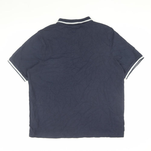 Slazenger Men's XL Blue Short Sleeve Polo
