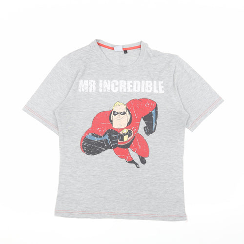 Disney Men's Grey Mr Incredible Short Sleeve T-Shirt S