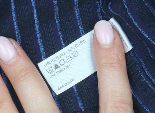 Rocha John Rocha Blue Men's Striped Dress Shirt L
