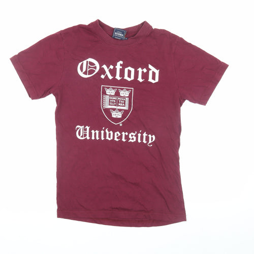Oxford University Unisex Red T-Shirt S Basic Casual