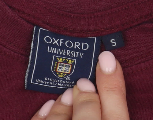Oxford University Unisex Red T-Shirt S Basic Casual