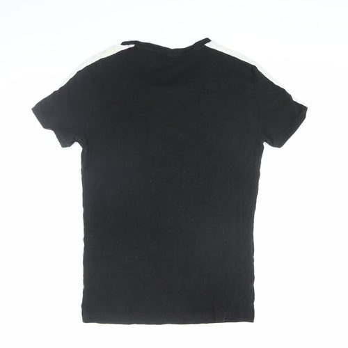 Puma Men's Black Logo T-Shirt, Size S, Short Sleeve