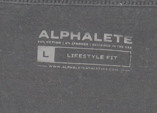 Alphalete Men's Black L Cotton Elastane T-Shirt