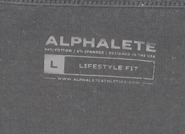 Alphalete Men's Black L Cotton Elastane T-Shirt