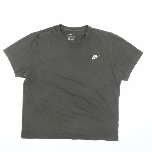 Nike Men's Black Large Crew Neck T-Shirt Logo
