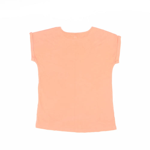 Pumpkin Patch Girls' Orange T-Shirt, Graphic, 10Y, Summer Fun