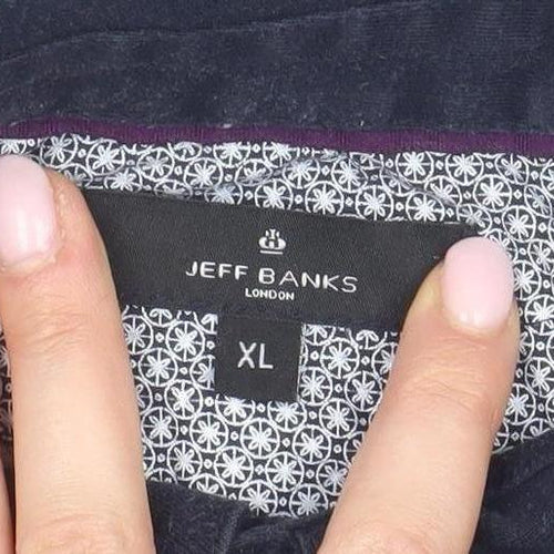 Jeff Banks Men's Grey Striped Polo XL