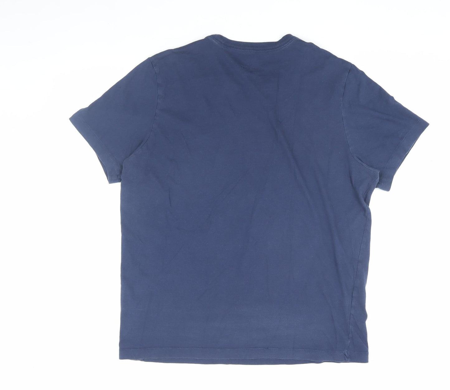 Nike Men's Blue Crew Neck Logo T-Shirt L