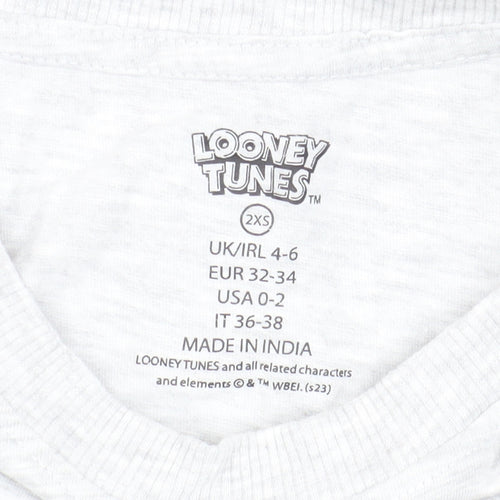 Looney Tunes Women’s White Graphic T-Shirt 2XS