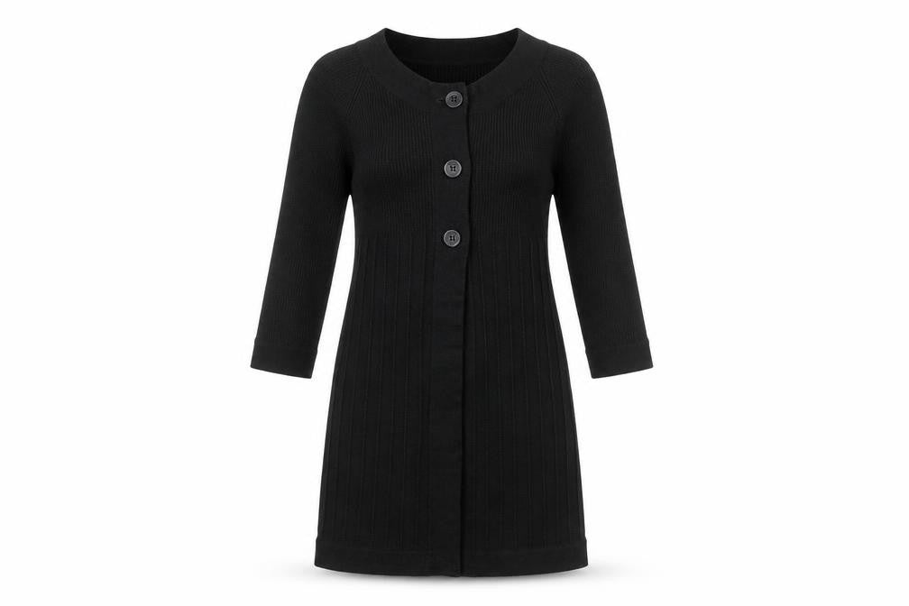 Front view of Monsoon Women's Black Knit Dress, size 8