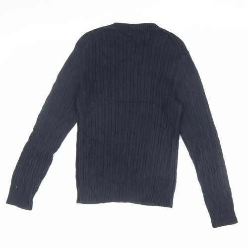 GAP Women's Blue Cable-Knit Pullover Jumper XS