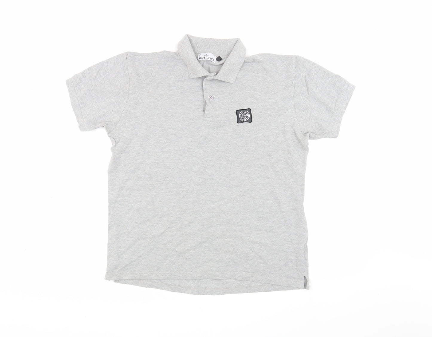 Stone Island Men's Grey Polo Shirt L - Stylish & Casual