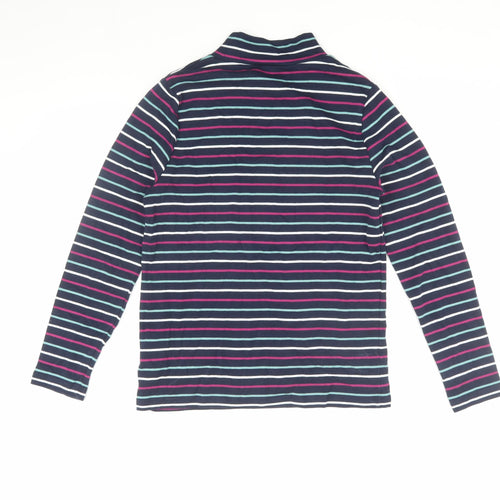 Cotton Traders Women's Striped Mock Neck Top