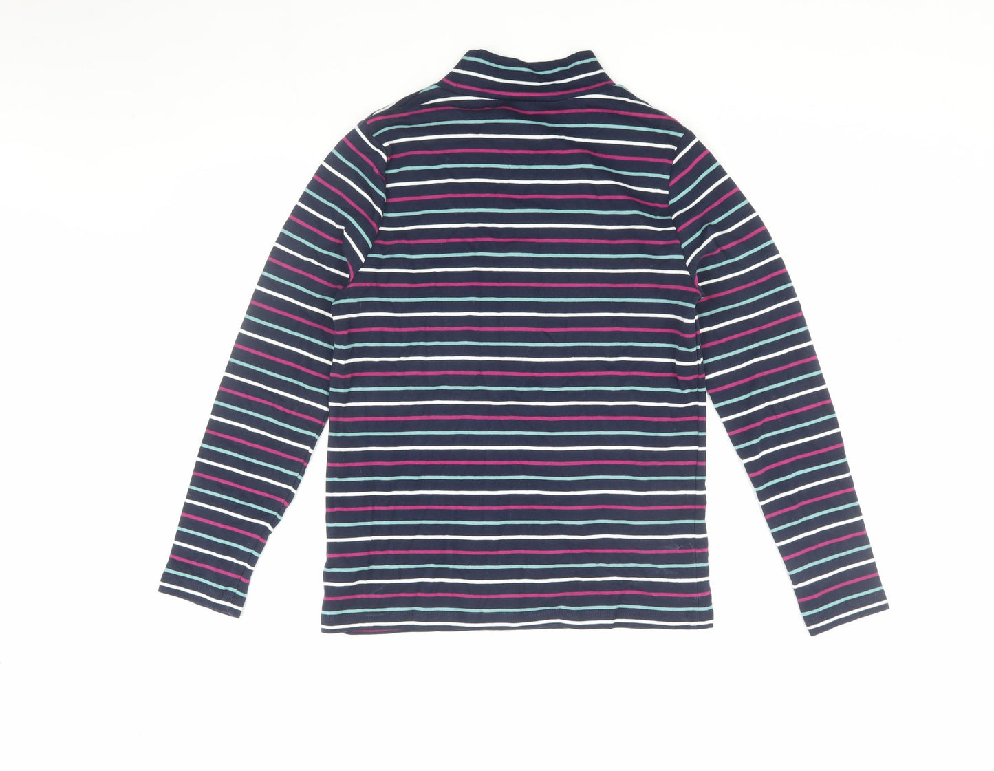 Cotton Traders Women's Striped Mock Neck Top