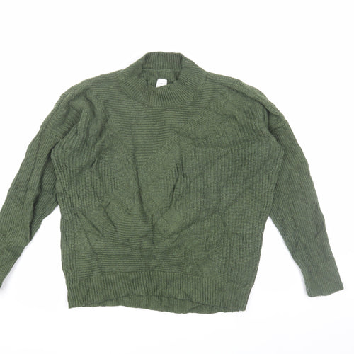 John Lewis Women's Green High Neck Pullover Jumper Size 10