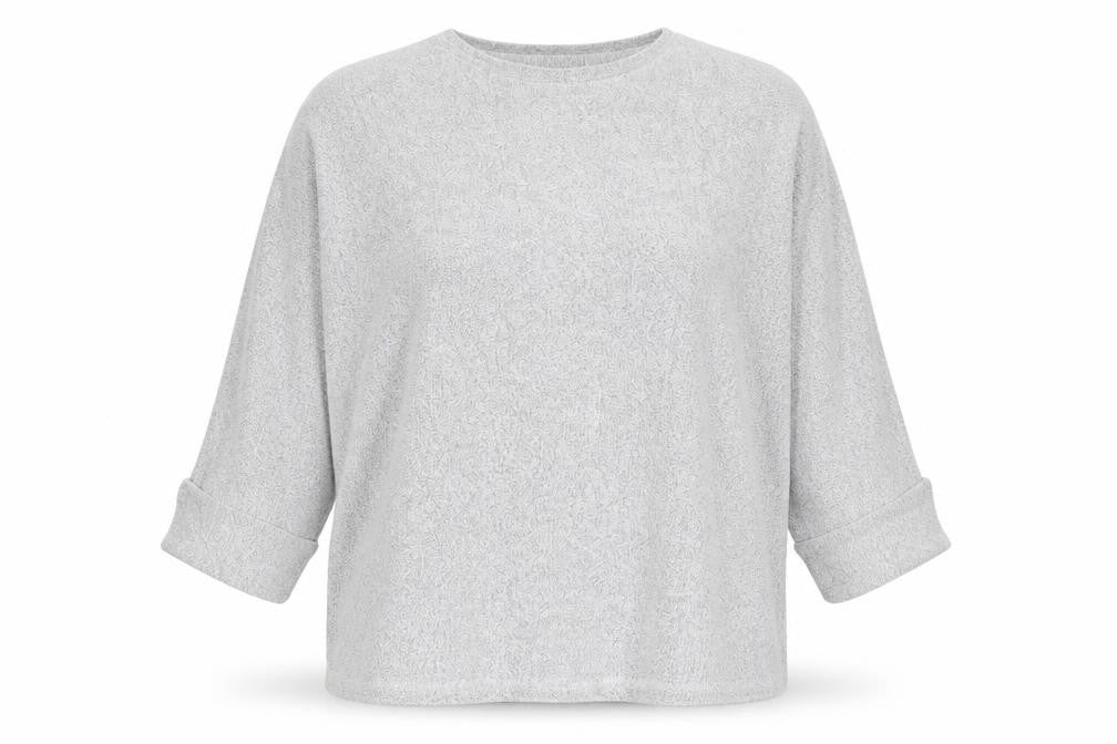 Front view of Hopper & Lace Grey Women's Knit Top, size 10