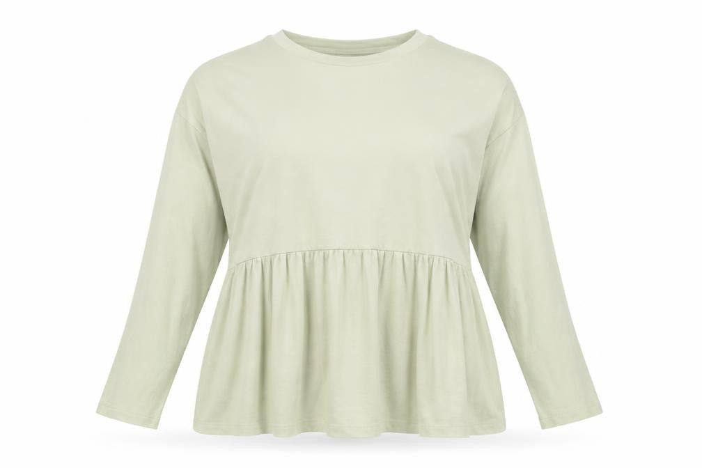 Front view of ASOS DESIGN Women's Green Tunic Blouse, size 14