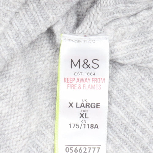 Marks and Spencer Women's Grey Pullover Jumper XL