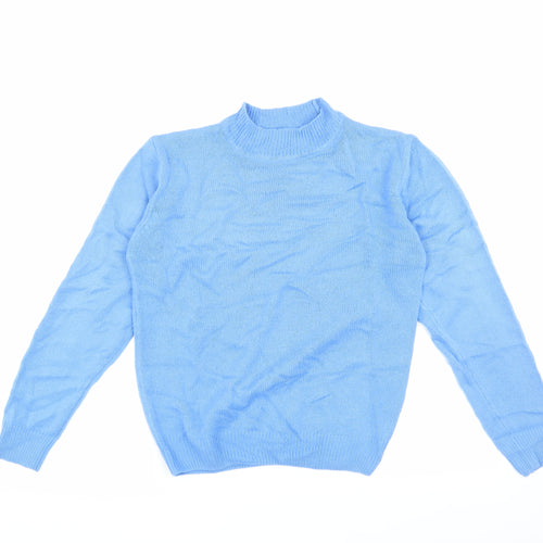 Damart Women's Blue XS Mock Neck Pullover Jumper