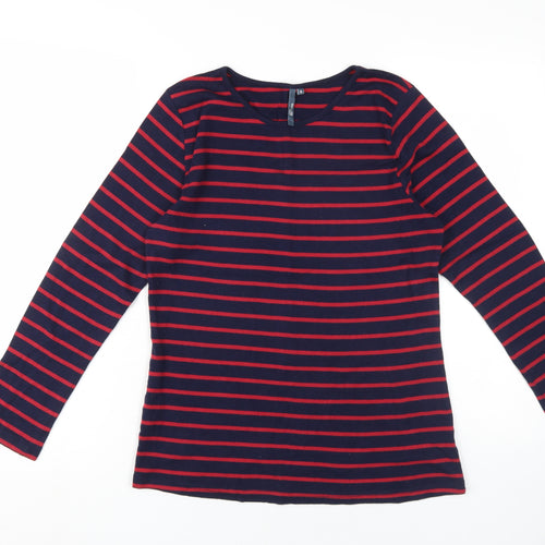 Evie Women's Navy/Red Stripe T-Shirt Size 18