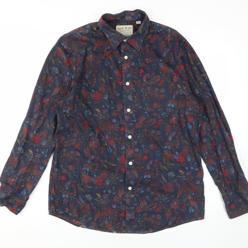 Jack Wills Men's Multicoloured Floral Shirt M