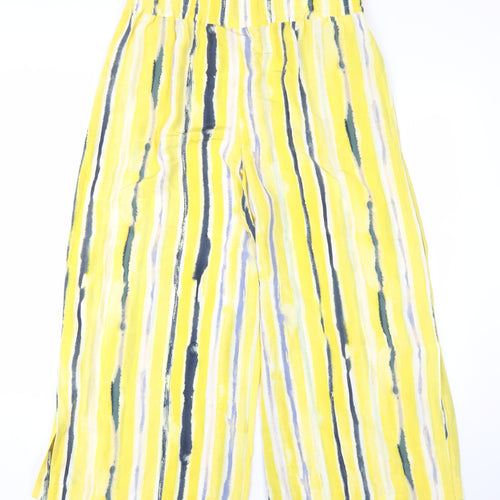 French Connection Women's Yellow Striped Trousers, Size 14