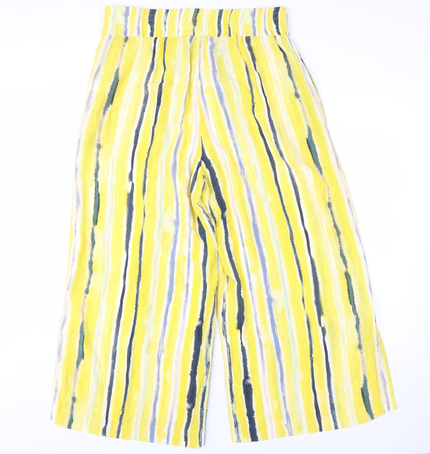 French Connection Women's Yellow Striped Trousers, Size 14