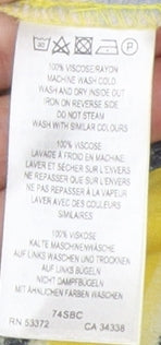 French Connection Women's Yellow Striped Trousers, Size 14