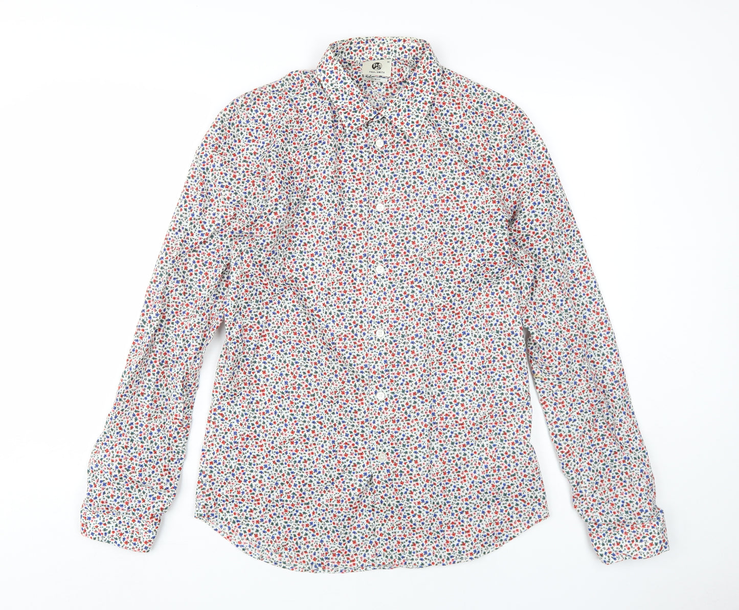 Paul Smith Men's Multicoloured Slim Fit Floral Shirt M