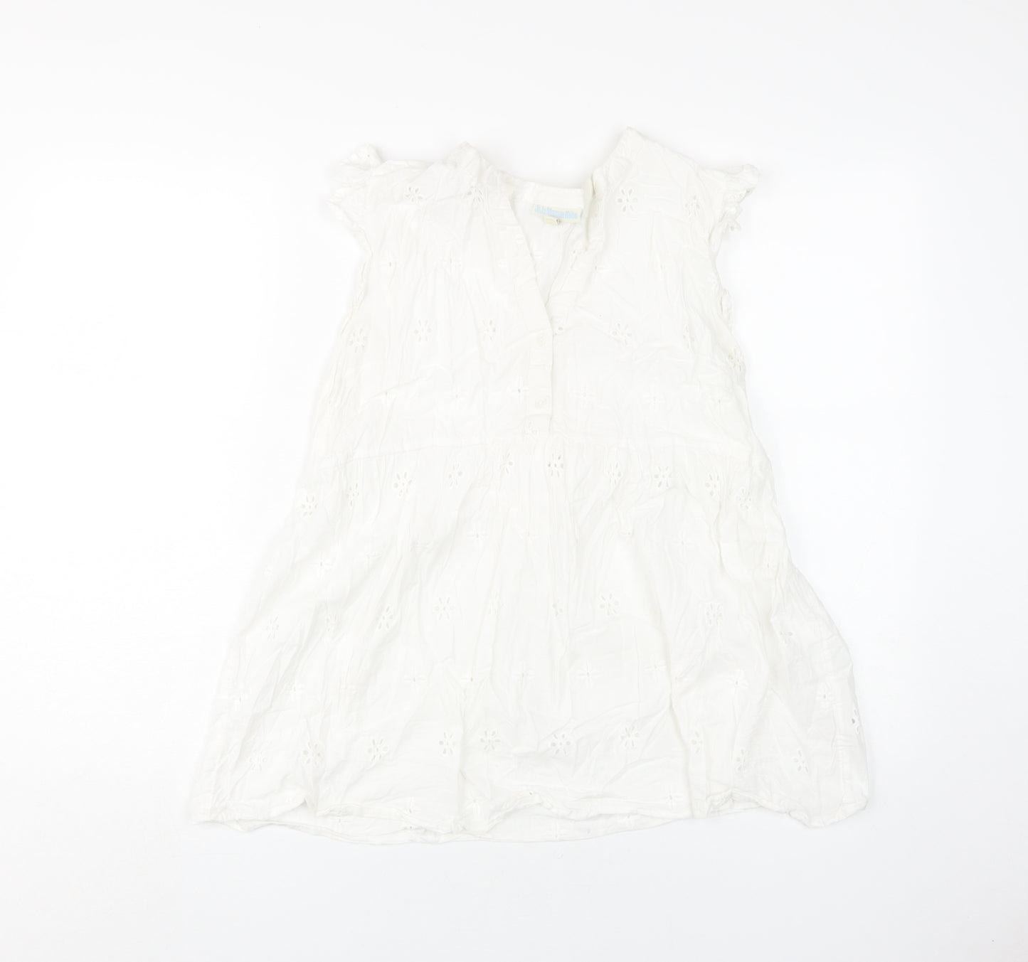 JoJo Maman Bébé White Tunic Blouse - Medium