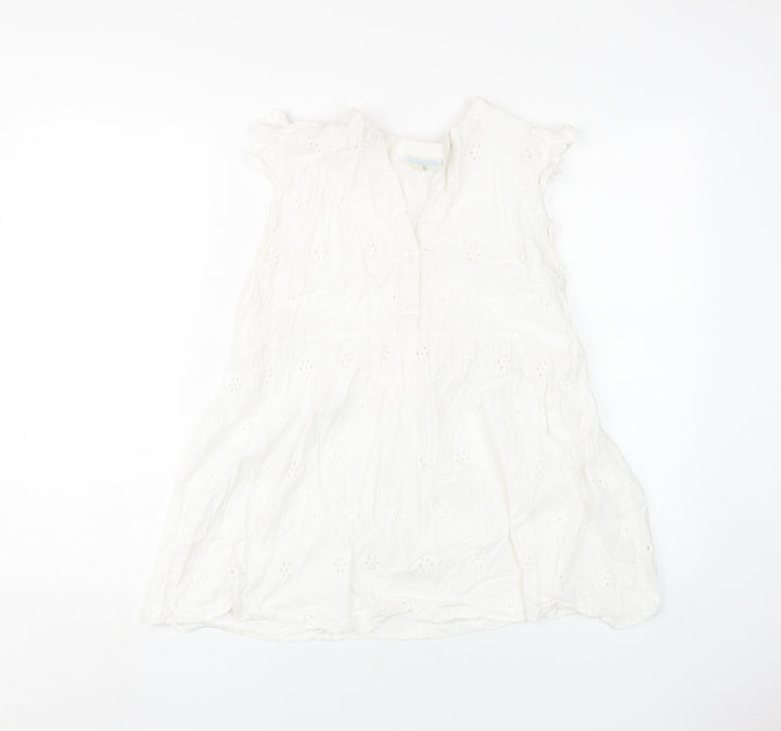 JoJo Maman Bébé White Tunic Blouse - Medium