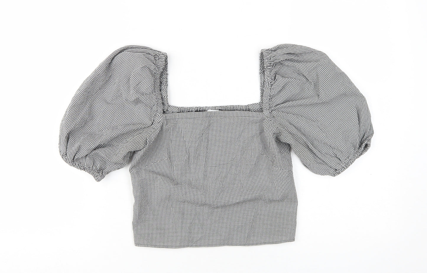 & Other Stories Women's Black Check Blouse, Size 6