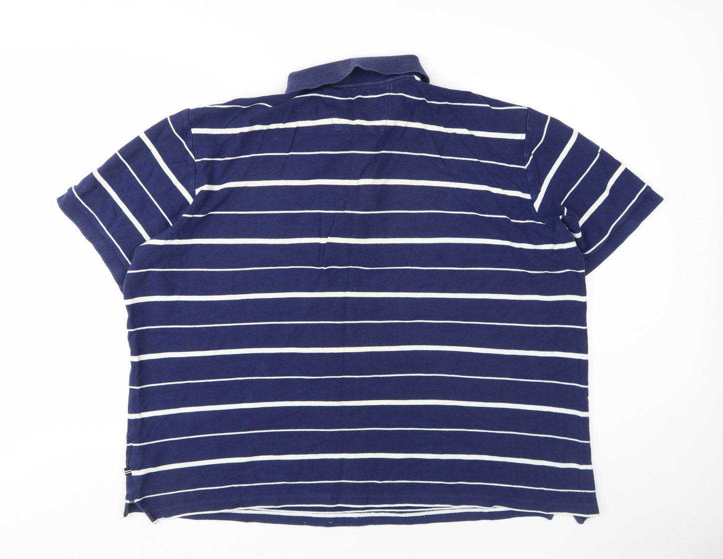Nautica Men's Blue Striped Polo Shirt 2XL
