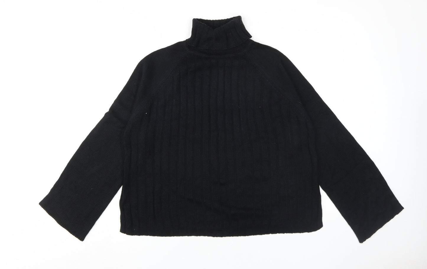Threadbare Women's Black Roll Neck Jumper Size 10