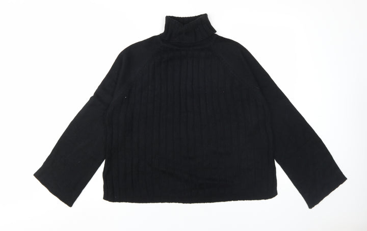Threadbare Women's Black Roll Neck Jumper Size 10