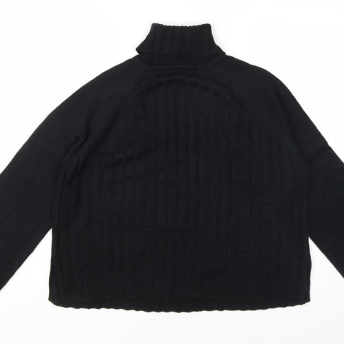 Threadbare Women's Black Roll Neck Jumper Size 10