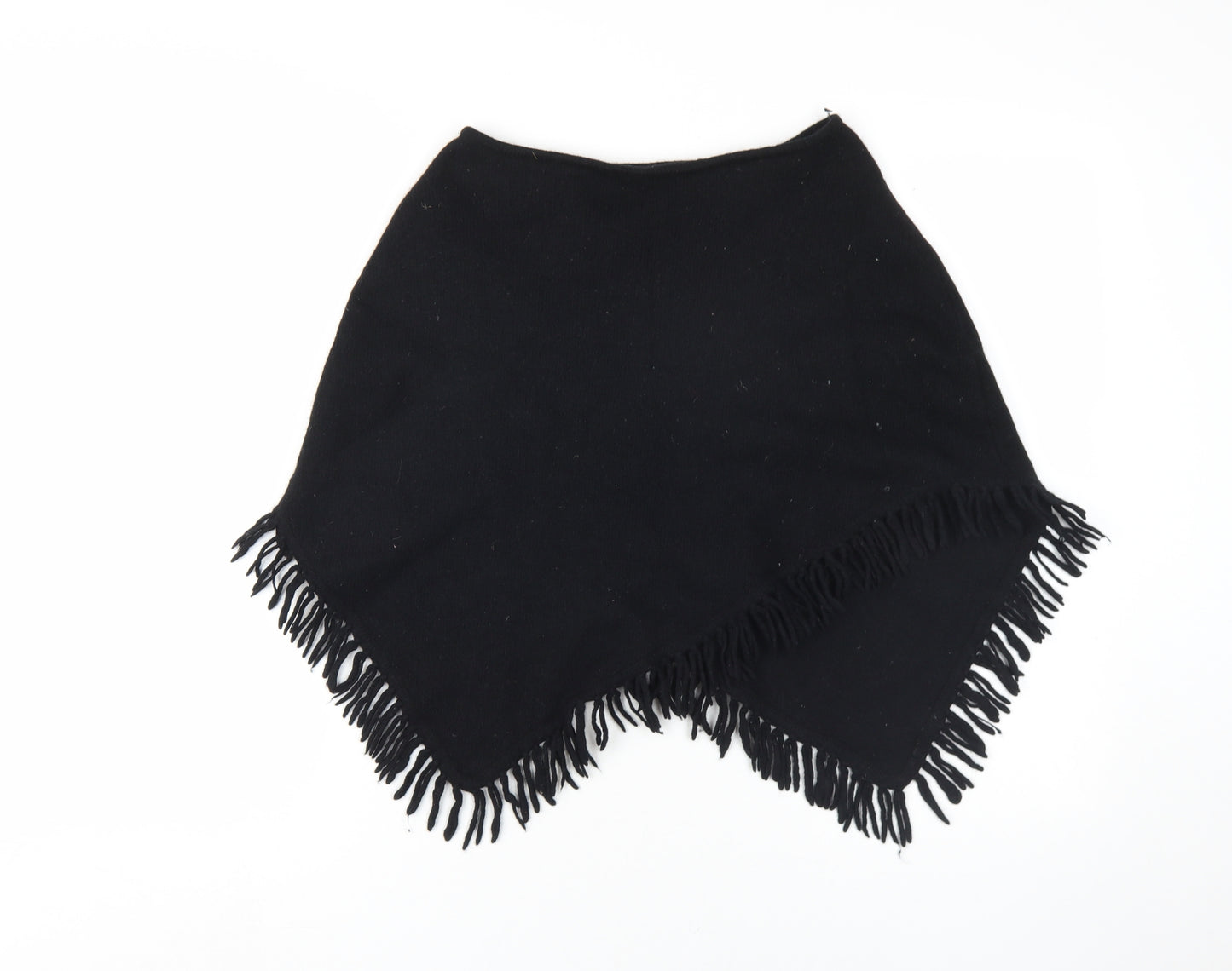 Nouveau Edition Black Fringe Women's Wool Skirt