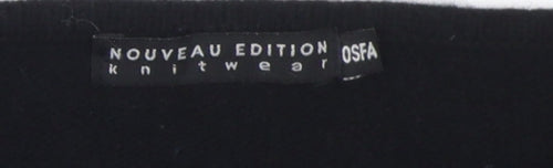 Nouveau Edition Black Fringe Women's Wool Skirt