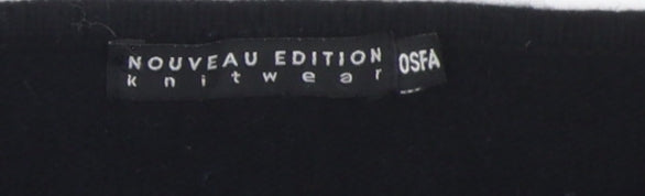 Nouveau Edition Black Fringe Women's Wool Skirt