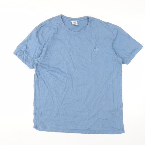 Russell Athletic Men's Blue M Cotton Crew Neck Tee