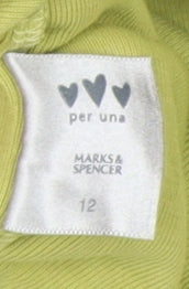 Marks and Spencer Women's Green T-Shirt Size 12