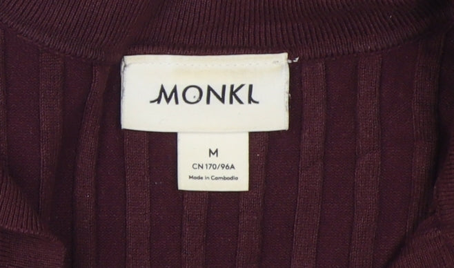 Monki Women's Purple Midi Collared Shirt Dress M