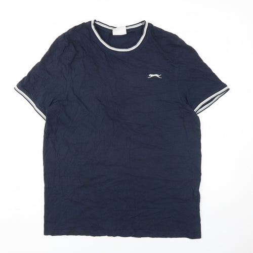 Slazenger Men's Blue Medium Cotton T-Shirt