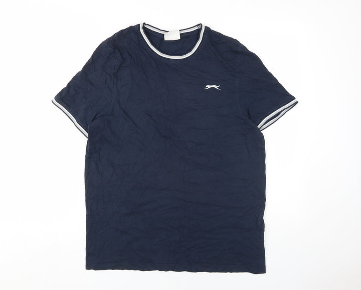 Slazenger Men's Blue Medium Cotton T-Shirt