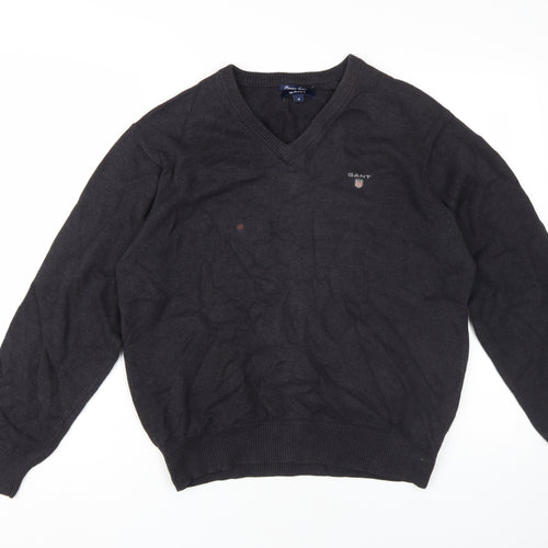 GANT Men's Black V-Neck Pullover - Size M