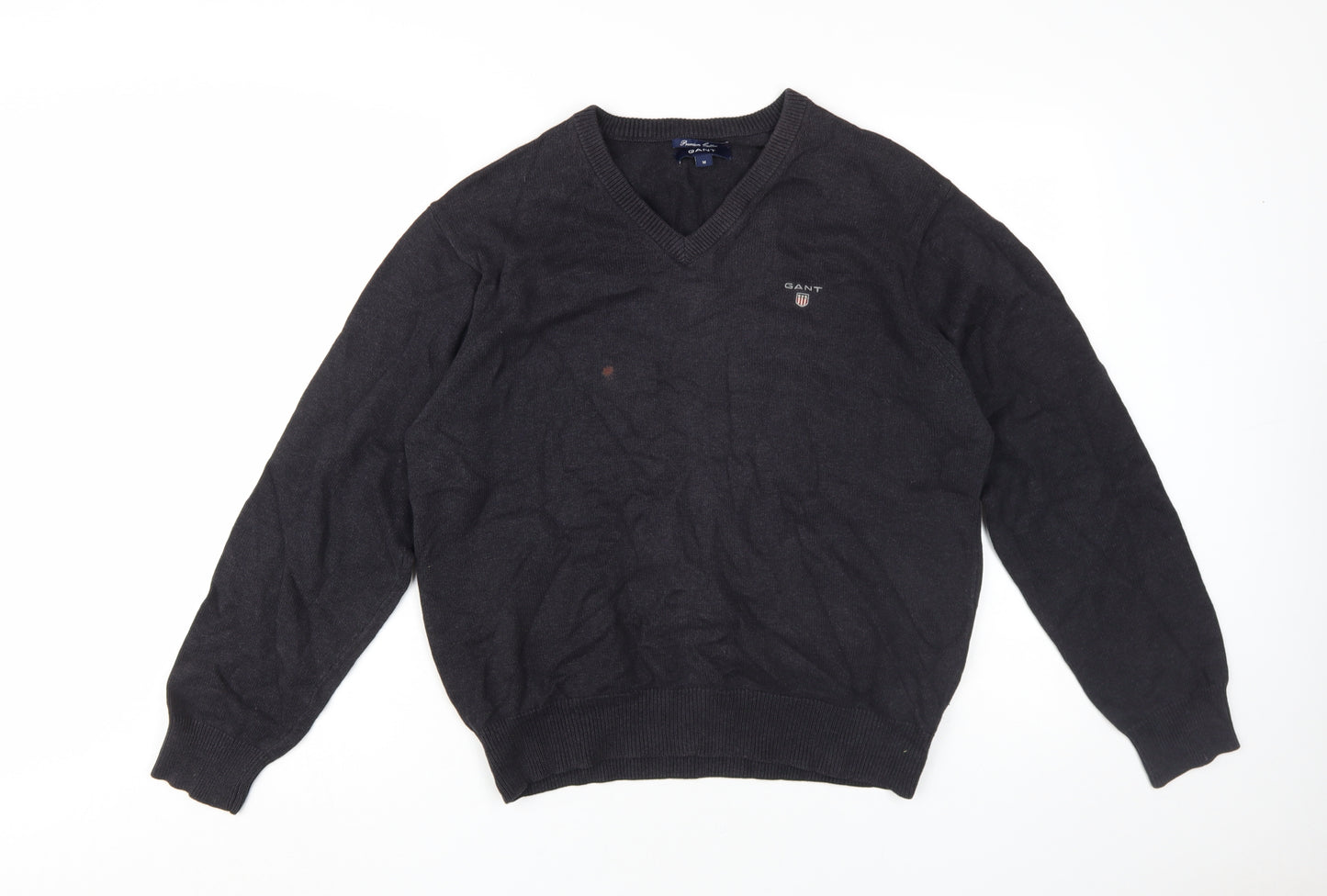 GANT Men's Black V-Neck Pullover - Size M