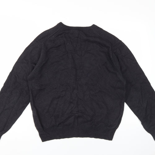 GANT Men's Black V-Neck Pullover - Size M